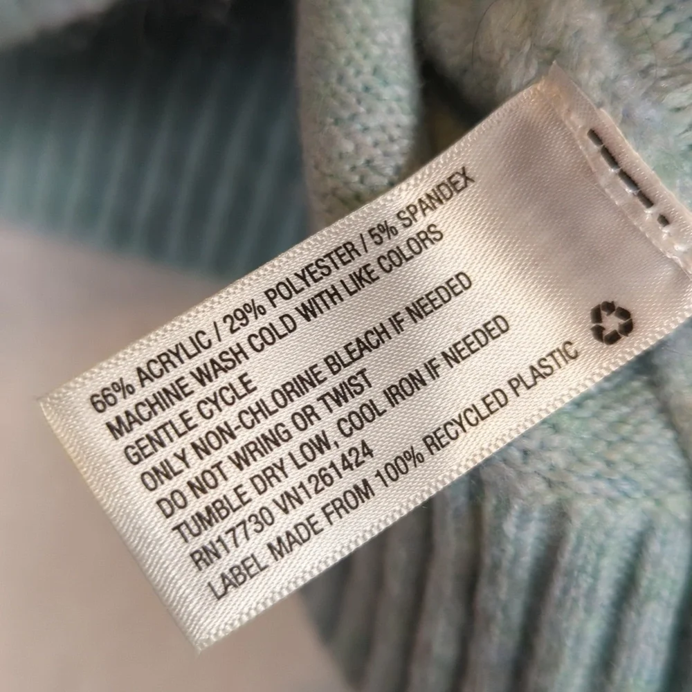 Wild Fable Light‎ Blue Ribbed Hem Knit Sweater XL